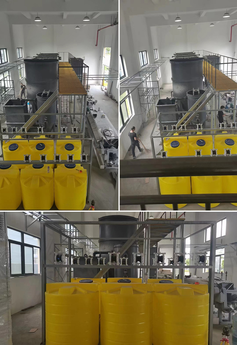 宁波的酸洗脱脂磷化废水设备开始安装，苏州市创联净化设备有限公司